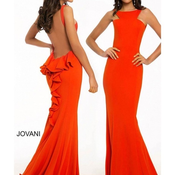 JVN Jovani PROM 2018 Ruffle Mermaid Gown! NEW! - Picture 7 of 8